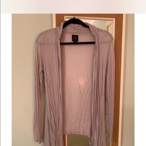 Deletta Soft Gray Open Cardigan